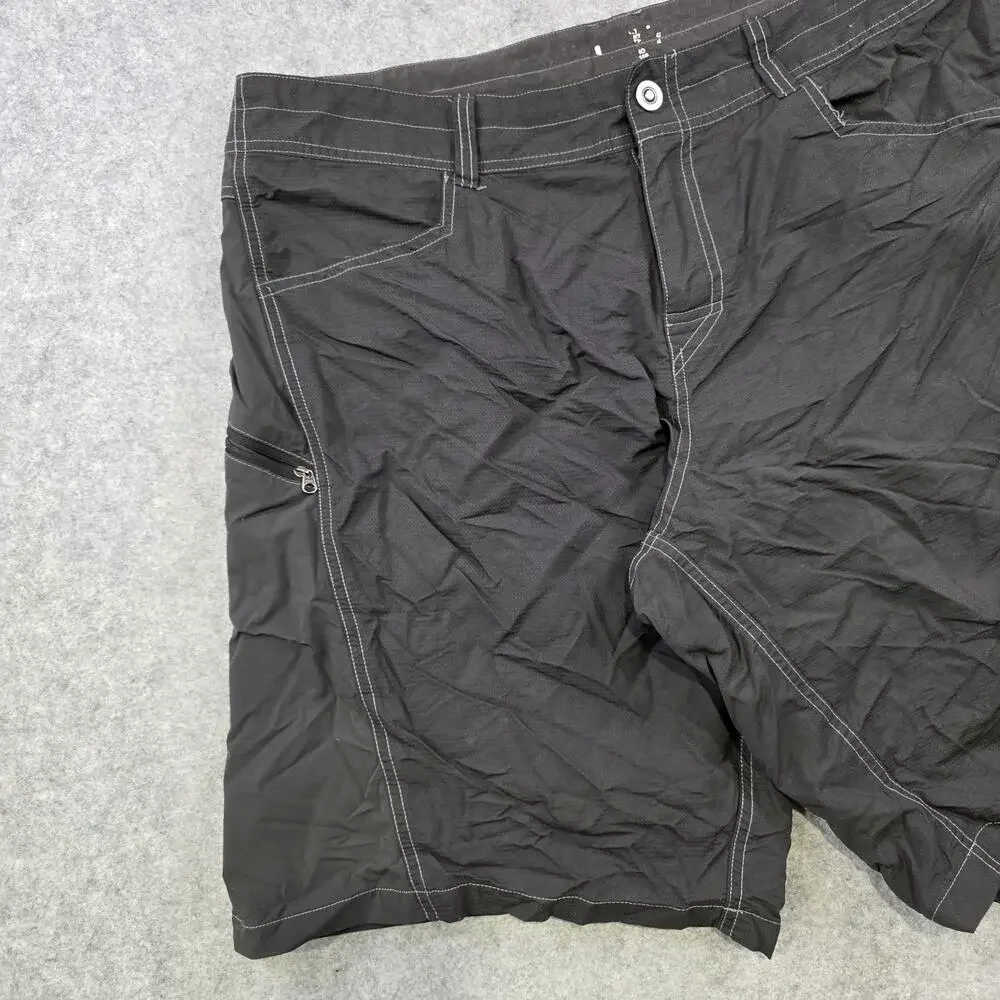 Kuhl Utility Mutiny River Shorts‎ Mens 38 Black Nylon Stretch Hiking Zip Pockets